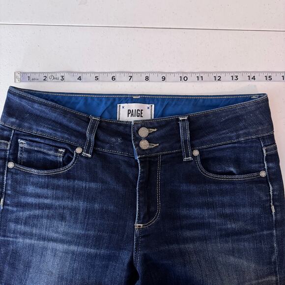 PAIGE Womens Sz 27 Jeans Hidden Hills Mid-Rise Bootcut Super McKinley Dark Denim - Picture 12 of 14